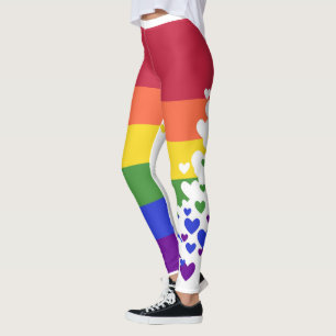 Leggings - LGBTQI Drapeau Coeurs volants