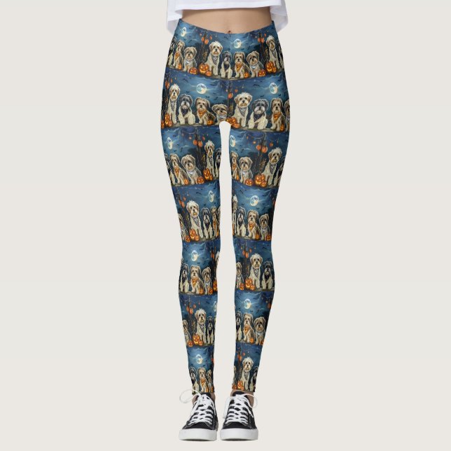Leggings Lhasa Apso Halloween Épouvantable  (Devant)