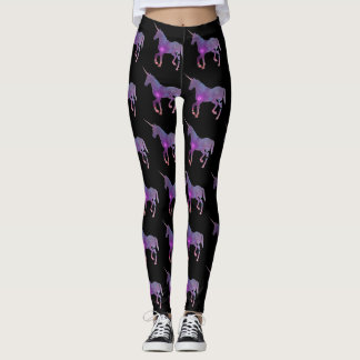 LEGGINGS LICORNE POURPRE ET NOIRE