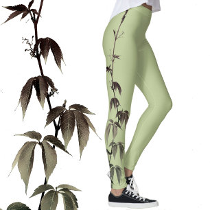 Leggings Lierre vert photographique vert citron vert