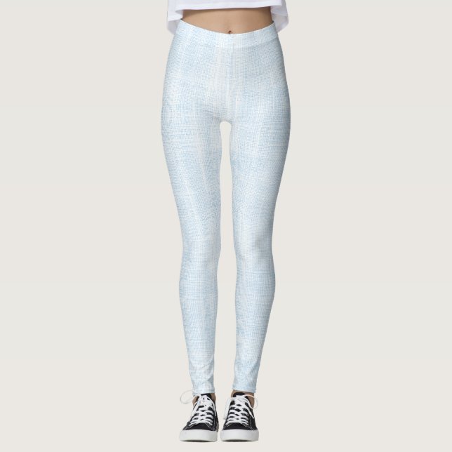 Leggings Light Blue Faux Linen (Devant)