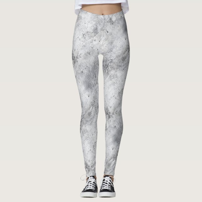 Leggings Light Concrete Plaster Texture with Distress (Devant)