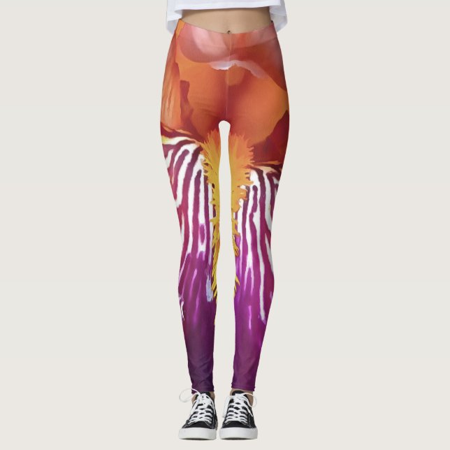 Leggings Light Iris Macro Artistique Abstrait (Devant)