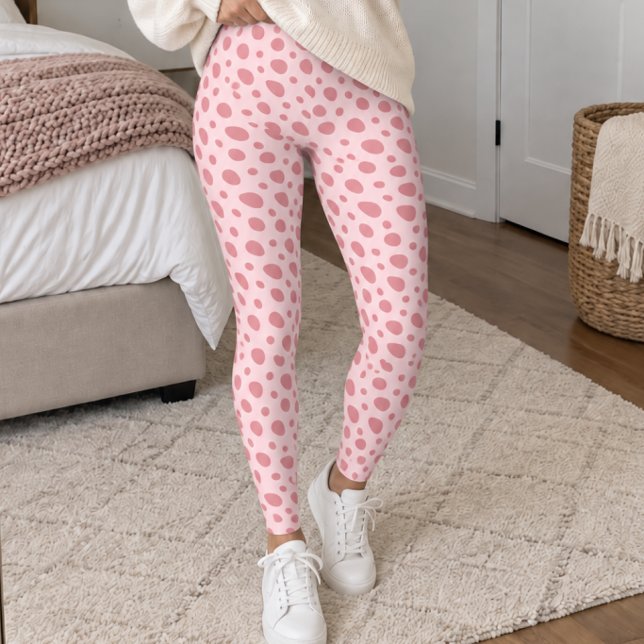Leggings Light Pink Dalmatian Spots (Créateur téléchargé)