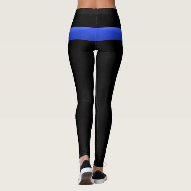 Leggings Ligne bleue mince (Dos)