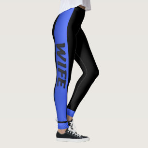 Leggings Ligne Bleue Mince - Femme Bleue Mince