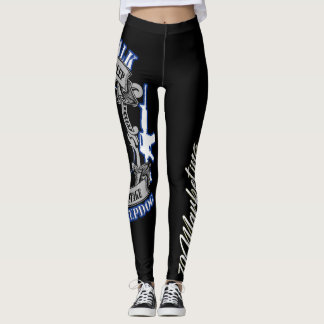 Leggings Ligne bleue mince police de chien de garde de
