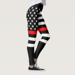 Leggings Ligne rouge mince graphique de drapeau américain<br><div class="desc">Une ligne rouge mince drapeau symbolique des USA conçoivent le graphique en fonction du client sur des guêtres. Une grande idée de cadeau pour des rassemblements, des célébrations commémoratives et des occasions de souvenir. Lien employez "contact ce concepteur" pour nous contacter avec vos demandes spéciales de conception ou pour de...</div>