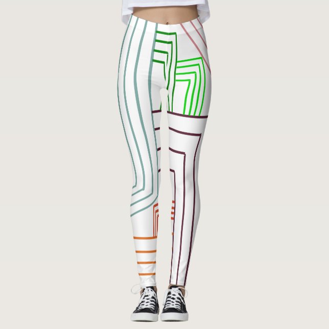 Leggings Lignes Art Déco (Devant)