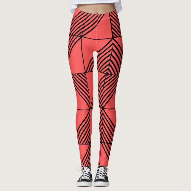 Leggings Lignes Art Déco (Devant)