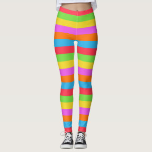 Leggings Lignes Colorées Arc-en-ciel Patel Couleur