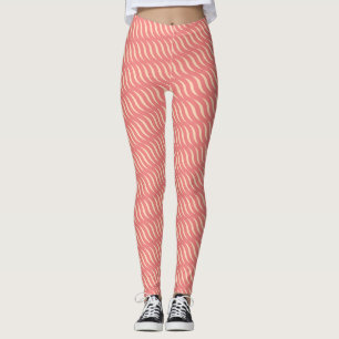 Leggings Lignes de Rose inclinées magiques ondulées Motif s
