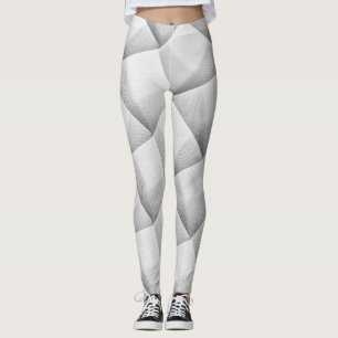 Leggings Lignes de texture noire sur arrière - plan blanc