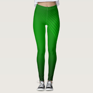 Leggings Lignes géométriques Abstraites sur Vert profond