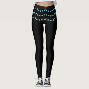 Leggings Lignes ondulées pointillées élégantes