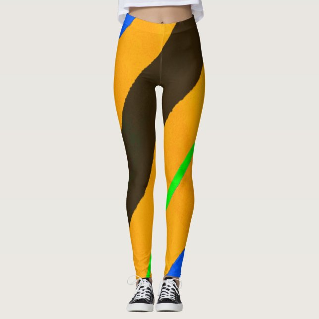 Leggings Lignes orange (Devant)