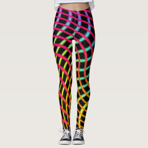 Leggings Lignes peintes en Grille pivotante Légendes d'art