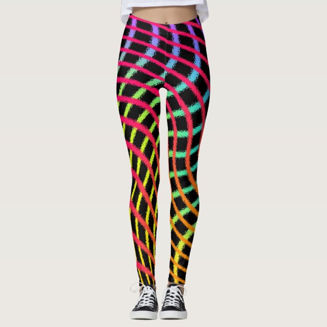 Leggings Lignes peintes en Grille pivotante Légendes d'art