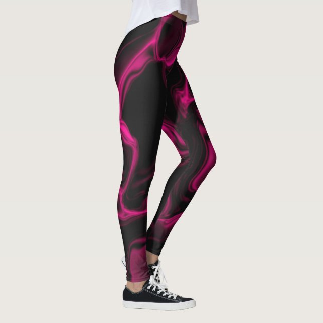 Leggings Lignes roses funky (Droite)