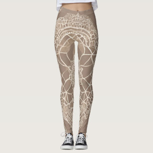 Leggings Lignes sur l'art IA de dentelle en argile 