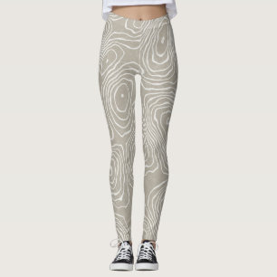 Leggings Lignes terrestres topographiques : Carte organique