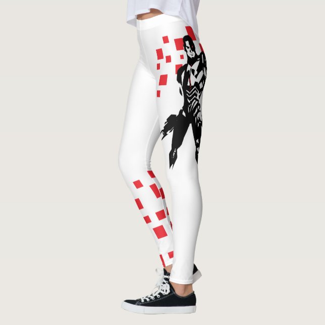 Leggings Ligue de Justice | Cyborg Digital Noir Pop Art (Gauche)