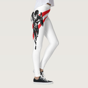 Leggings Ligue de Justice Flash Running Noir Pop Art