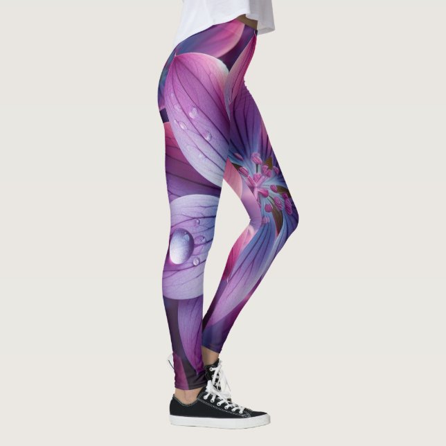 Leggings Lilac Floral violet et rose (Droite)