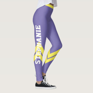 Leggings Lilac Jaune & Blanc Jaune & Blanc Jaune Moderne Le