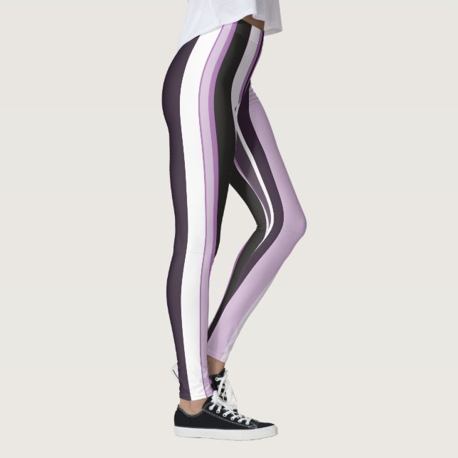 Leggings Lilas efficace Contemporain rayures verticales (Droite)