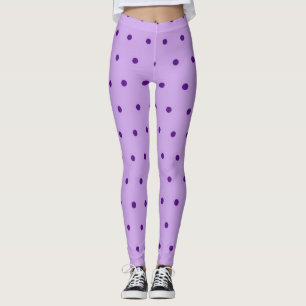Leggings Lilas Violet Lavande Pointillé Luxuriant