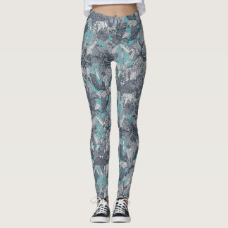 Leggings lily indigo turquoise