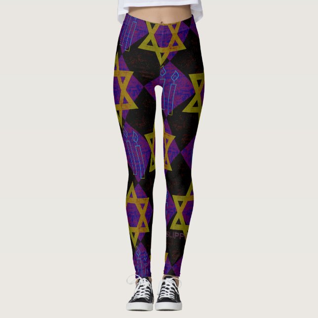 Leggings L'image sur le thème de Hanukkah de SlipperyJoe's  (Devant)