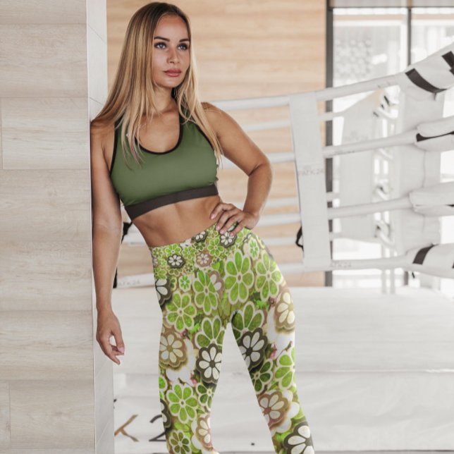 Leggings Lime Hippie Flottante Motif Floral | Légendes (Créateur téléchargé)
