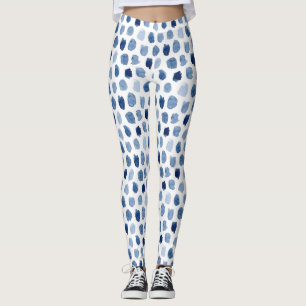 LEGGINGS L'INDIGO BLEU DE LA MARINE ORGANIQUE DOIT TIE DYE 