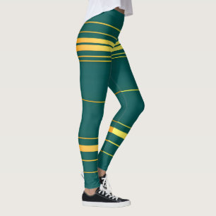 Leggings Linge Luxe Moderne Green Gold Texture Collection