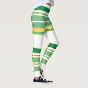 Leggings Linge Luxe Populaire Green Gold Texture Collection