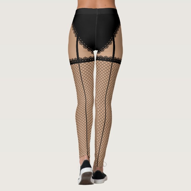 Leggings Lingerie noire (Français coupés) (Dos)