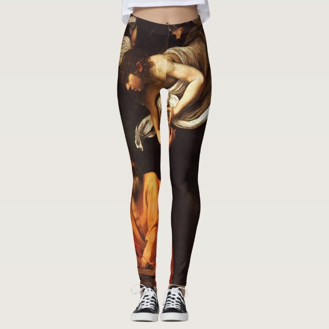 Leggings L'inspiration de Saint Matthieu (Caravaggio) (Devant)