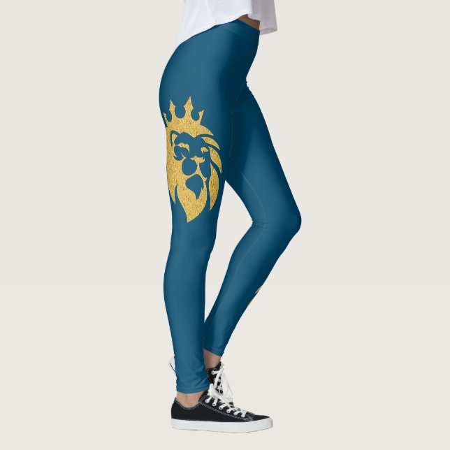 Leggings Lion Avec Couronne - Or Style 1 (Droite)