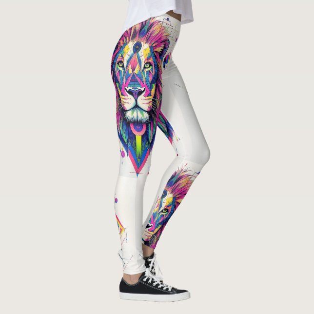 Leggings Lion vibrant avec symbolisme ésotérique (Droite)