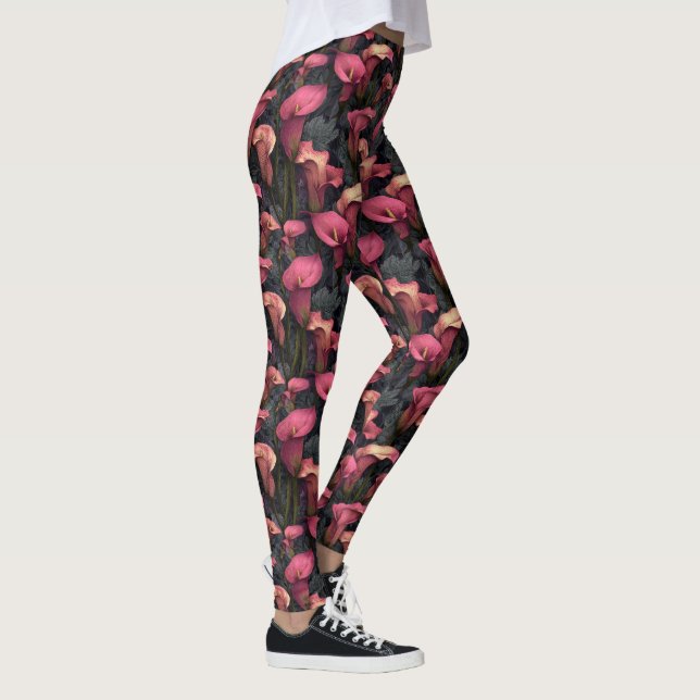 Leggings Lis calla athlétiques roses charme meilleurs cadea (Droite)