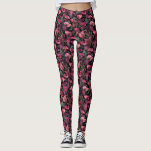 Leggings Lis calla athlétiques roses Luxe Meilleurs Cadeaux