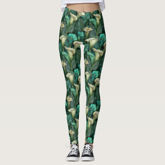 Leggings lis calla Crossfit lis calla Fleurs Cadeaux Pour (Devant)