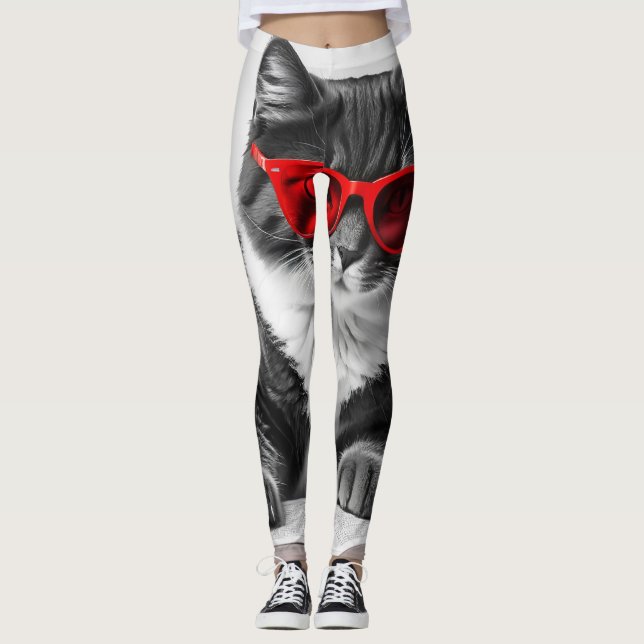 Leggings Livre de lecture Cat (Devant)