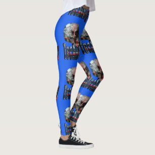 Leggings Logo de crâne à l'esprit technologique,