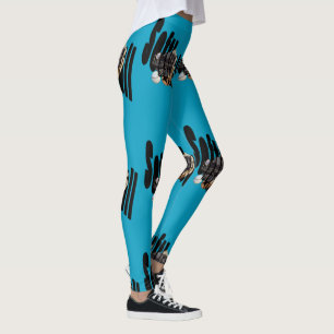 Leggings Logo Gants de softball, Dames Légendes Bleues