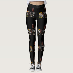Leggings Logo Photo Cheval Et Chevaux, Noir
