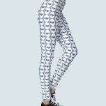 Leggings Logo simple Motif professionnel bleu<br><div class="desc">Logo simple design motif pour favoriser la fidélité de la marque et promouvoir votre petite entreprise. Remplacez le logo par le vôtre et modifiez la couleur arrière - plan dans l'outil de conception pour customiser.</div>