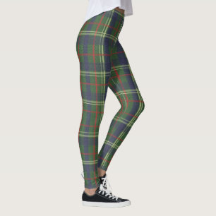 Leggings London Plaid Checked Navy bleu et vert